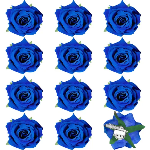 Miniatura 7 de Paquete de 12 pinzas para el pelo de rosas de 2.8 pulgadas, broches florales, horquillas mexicanas, suministros de fiesta para mujeres, accesorios