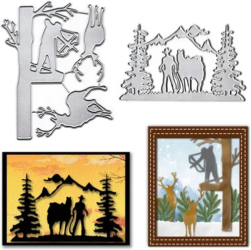 Miniatura 7 de Troqueles de corte de hojas de árbol de metal, hojas de tocón, plantillas en relieve, molde de plantilla para álbumes de recortes y manualidades