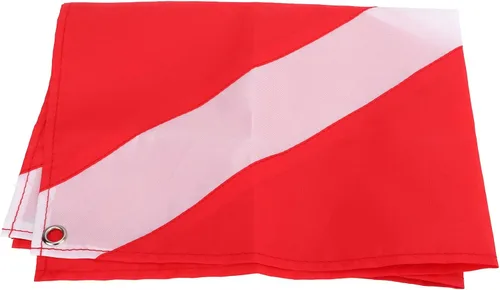 Banderas de buceo, bandera internacional de buceo de pesca submarina roja y blanca, bandera alfa de color brillante, bandera de buceo para barco,