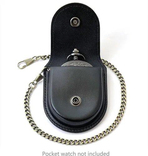 Miniatura 3 de KAEVUD Pocket Watch Leather Case Protector Holder Waist Bag Timepiece General Accessories 47 mm