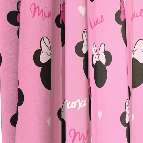 Miniatura 5 de Jay Franco Disney Minnie Mouse Hearts N Love - Cortinas de 84 pulgadas, hermosa decoración de habitación y fácil de instalar, las cortinas incluyen