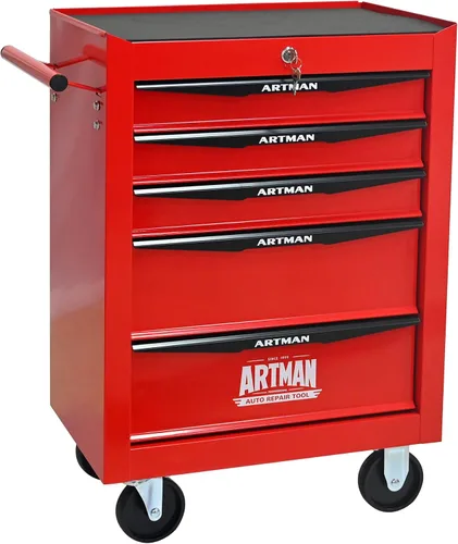 Miniatura 40 de Carro de herramientas con 7 cajones con ruedas, cofre de almacenamiento de herramientas con ruedas multifuncional, organizador de cajones con ruedas