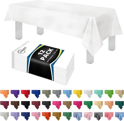 Miniatura 19 de Mantel de plástico de alta calidad - 54 in. x 108 pulgadas. Grandipity - Mantel rectangular (6 y 12 unidades), Agua (Aqua)
