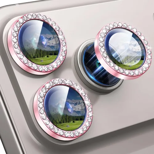Miniatura 88 de Protector de Lente de Cámara Bling para iPhone 17 Pro / 17 Pro Max, Anillo de Metal con Diamante Individual con Dureza 9H, Protector de Pantalla