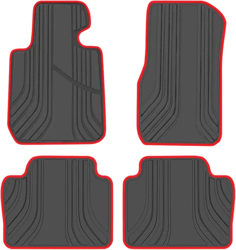 Miniatura 10 de Tapete de piso de automóvil personalizado para BMW Serie 3/4 2019-2025 G20 G21 M3(G80) M4(G83) i4(G26), juego de forros de goma negro y azul