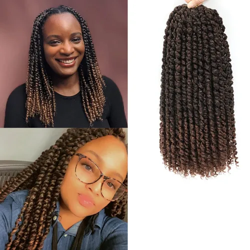 Miniatura 8 de Cabello Corto PassionTwist de 8 Pulgadas Cabello Pre-retorcido Passion Twists Cabello de Ganchillo Pre-enrollado Cabello Rizado de Ganchillo para 1b