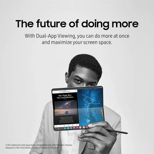 Miniatura 7 de Samsung Galaxy Z Fold5 AI Phone, 256GB teléfono inteligente Android desbloqueado, gran pantalla de 7.6” para streaming, juegos, vista de Icy Blue