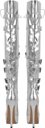 Miniatura 3 de Richealnana Botas altas hasta la rodilla con plataforma y cordones para mujer