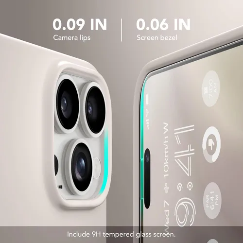 Miniatura 813 de GONEZ Funda de silicona para iPhone 15 Pro Max, compatible con Magsafe, protector de cámara + protector de pantalla, forro de microfibra suave