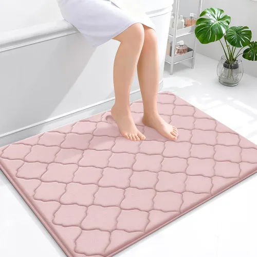 Miniatura 346 de OLANLY Alfombra de Baño de Espuma Viscoelástica de 24 x 16 pulgadas, Ultra Suave y Absorbente, Alfombras de Baño Antideslizantes, Cómodas, Lavables