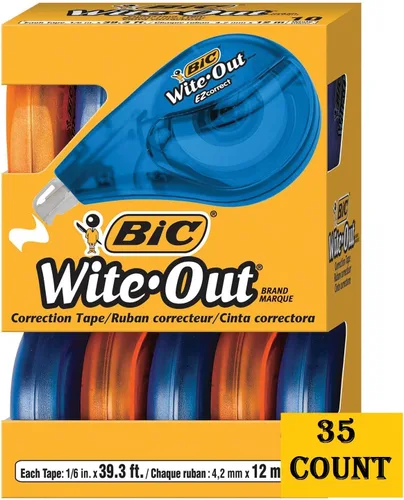 BIC Wite-Out - Cinta correctora EZ Correct, color blanco, 35 unidades en total (35 unidades en total)