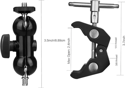 Miniatura 3 de Clip de micrófono, soporte de abrazadera de micrófono compatible con Shure sm58 sm48 sm81 sm57 Mic, MV5, MV51, PGA52, Sennheiser E835, E945 E935