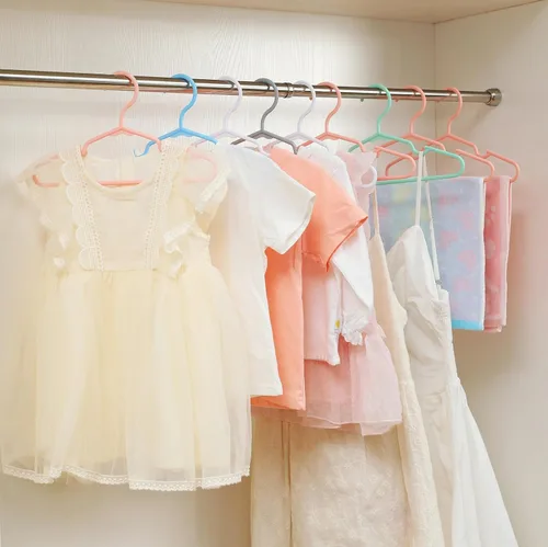 Miniatura 6 de 100 perchas antideslizantes para ropa de recién nacidos, para ropa de recién nacidos, para niños, niñas y niños pequeños