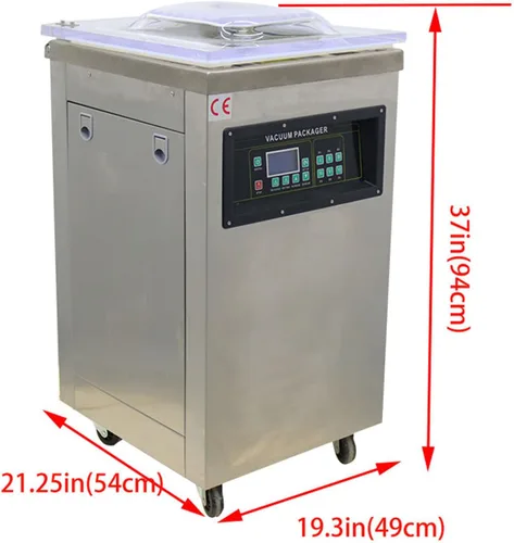 Miniatura 2 de Máquina de envasado al vacío de una sola cámara Sellador al vacío de acero inoxidable para sellar con calor todo tipo de pasta de polvo sólido