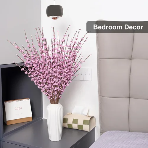 Miniatura 4 de Wootkey 10 Piezas Flores Artificiales de Jazmín de 29.5" de Largo Flores Falsas Ramas Secas para el Día de la Madre Hogar Oficina Bricolaje Arte