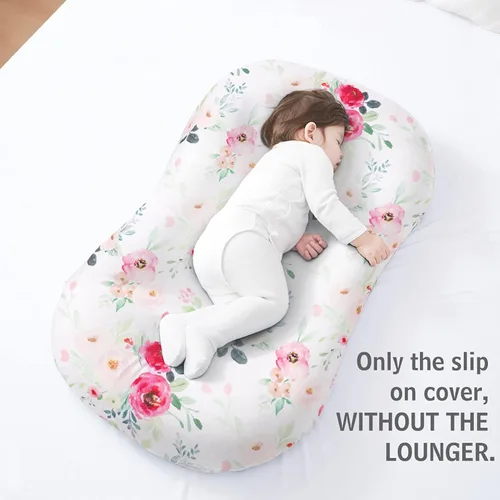 Miniatura 4 de TANOFAR Funda para tumbona de bebé, funda para tumbona recién nacida para niñas, funda extraíble para nido, suave y cómoda, lavable a máquina, flor