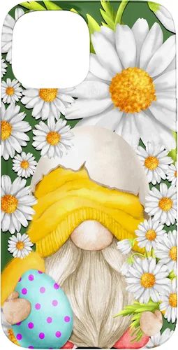Miniatura 6 de iPhone 16 Easter Chick Gnome Graphic For Women Floral Daisy Flower Case