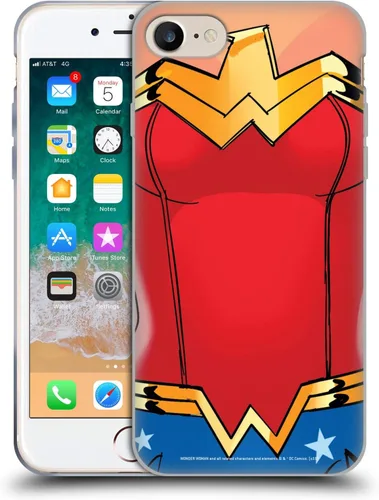 Miniatura 40 de Head Case Designs Funda de gel suave con licencia oficial de Wonder Woman DC Comics Classic Logos compatible con Apple iPhone 7 Plus/iPhone 8 Plus