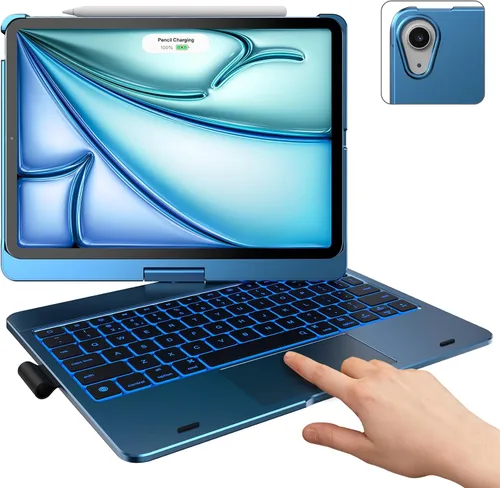 Miniatura 9 de typecase Funda con teclado táctil con trackpad para iPad Air de 11 pulgadas (M3 2025 / M2 2024) 2024: rotación de 360° - retroiluminación de 11