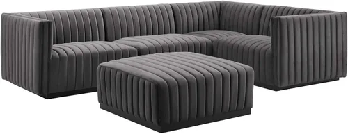 Miniatura 81 de Modway Conjure Seccional, Oro Negro