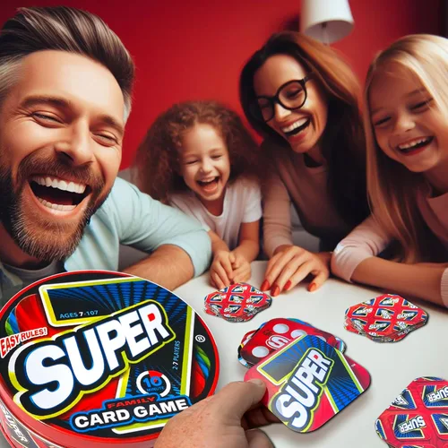 Miniatura 2 de Juego de Cartas Familiar Colectivo Super 7 en Lata – para Niños y Adultos, Noche de Juegos Familiares, Juegos Rápidos, Fácil de Aprender, 2-7