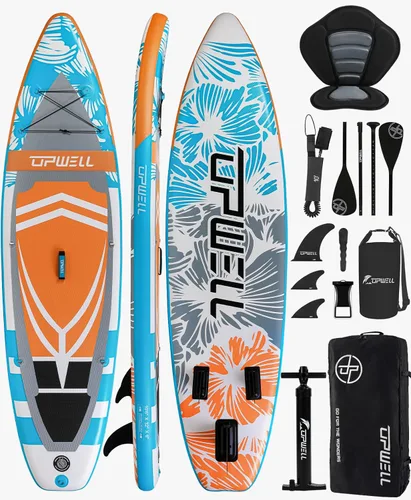 Miniatura 12 de UPWELL Tabla de Paddle Inflable de 10'6"/11'/11'6", Stand Up Paddleboard para Jóvenes y Adultos, Diseño Estable, Accesorios Premium de SUP, Mochila