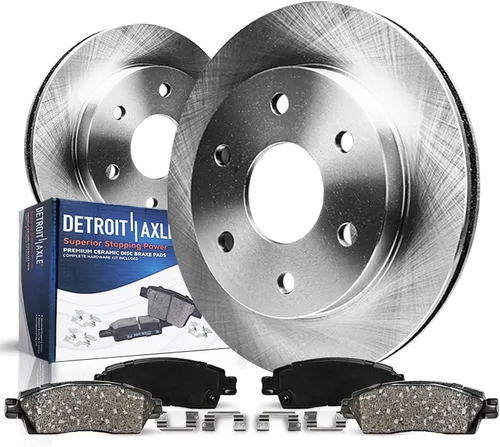 Miniatura 61 de Detroit Axle - Kit de freno delantero para Volkswagen Golf Jetta City Beetle Rotores de freno de disco de repuesto pastillas de freno de cerámica