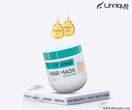 Miniatura 3 de UNNIQUE KBS Mascarilla hidratante para el cabello, mascarilla de tratamiento capilar con aceite de argán, repara el cabello seco, dañado