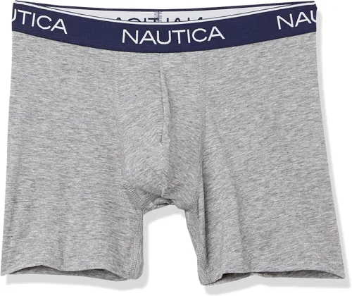 Miniatura 2 de Nautica Paquete de 4 calzoncillos tipo bóxer elásticos jaspeados para hombre