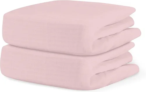 Newton Baby Sábana bajera ajustable para cuna (paquete de 2), ultra transpirable y suave, de algodón orgánico, se adapta a todas las cunas estándar,