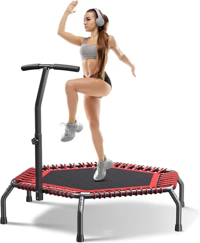 Miniatura 10 de 40"/48" Rebounder Trampoline for Adults with Bungee Cords, Exercise Rebounder for Adults Indoor/Outdoor Workout, Max Load 450/550 LBS