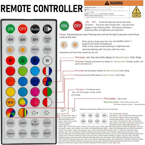 Miniatura 6 de Dazzle Bright - Luces de Navidad Inteligentes que Cambian de Color, 66 pies, 200 luces LED RGB con control remoto y aplicación, luces de árbol