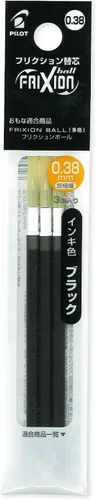 Pilot Frixion - Bolígrafo 038 de repuesto para bolígrafo delgado y juego de 3 unidades, color negro (LFBTRF30UF3B)