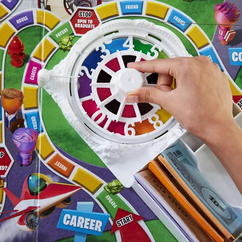 Miniatura 13 de Juego de mesa The Game of Life, juegos familiares para niños de 8 años en adelante, las clavijas vienen en 6 colores, juegos de mesa familiares