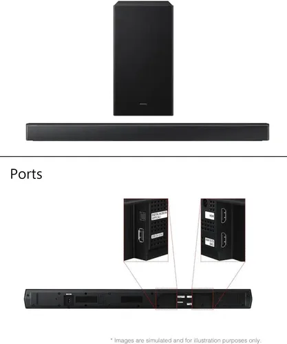 Miniatura 7 de Samsung Barra de sonido de la serie B, subwoofer HW-B650F de 3.1 canales, con subwoofer inalámbrico, Dolby Audio/DTS Virtual:X, Q-Symphony, HDMI ARC