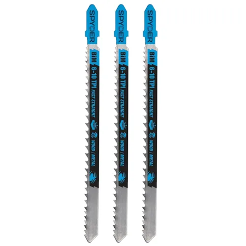 Miniatura 22 de Spyder Juego de 12 piezas de sierra de calar doble, esqueleto, madera, metal