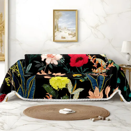 Miniatura 8 de Funda de sofá con estampado floral, fundas de sofá para sillón, funda resistente a las manchas, protector universal de muebles