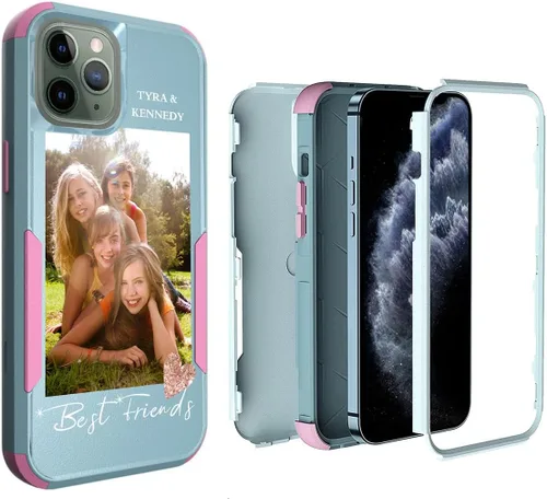 Miniatura 23 de Funda de fotos personalizada para iPhone 11 Apple Phone Plaid Collage - Imagen personalizada para hacer fotos en 3 híbridos gruesos resistentes