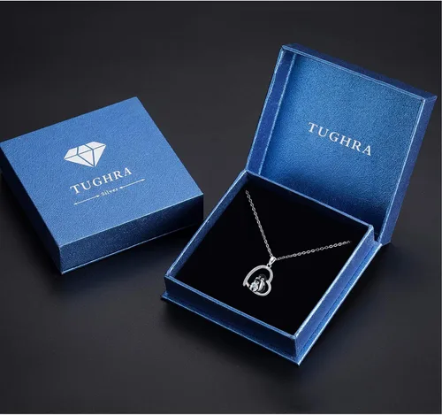 Miniatura 7 de TUGHRA Collares de corazón de plata de ley S925, collar de corazón delicado regalo de joyería para mujeres y niñas