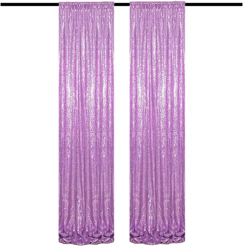 Miniatura 41 de Cortinas de fondo de lentejuelas negras con purpurina de 2 x 8 pies, 4 paneles para decoración de bodas, fiestas de cumpleaños, despedidas de Negro