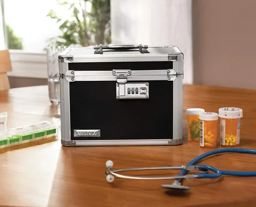 Miniatura 2 de Vaultz Cajas de seguridad seguras – Caja de seguridad segura con combinación, almacenamiento para documentos, objetos de valor, medicamentos