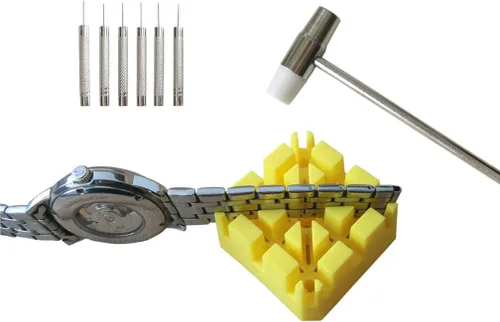 Miniatura 4 de Kit de eliminación de eslabones de reloj, kit de herramientas de eliminación de pasadores de cadena de reloj, 16 piezas