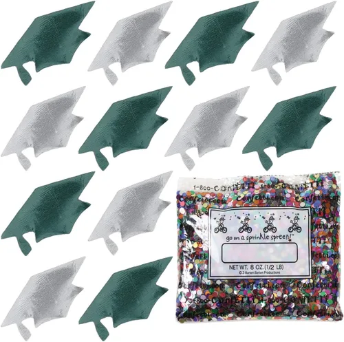 Miniatura 131 de Confetti Grad Cap Negro, Azul Marino Combo - 2 bolsas de media onza (1 oz)