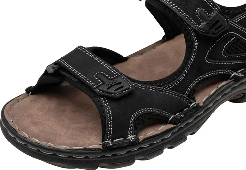 Miniatura 2 de Jousen Men's Sandals Leather Open Toe Beach Sandal Outdoor Summer Sport Sandals
