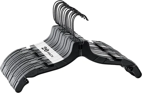 Perchas de plástico con gancho de metal giratorio de 360 grados, perchas de ropa resistentes, perchas duraderas para camisas, abrigos y vestidos