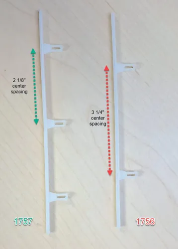 Miniatura 2 de Conector deslizante de reparación de obturador para obturador de polisatín (2 Conectar 3.25 "espaciamiento central)