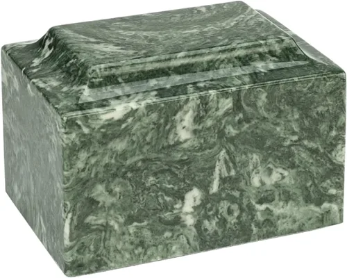 Miniatura 13 de Verde Classic - Mármol cultivado por Mackenzie Vault para urnas Silverlight, urna de cremación verde para cenizas, tamaño adulto, entierro
