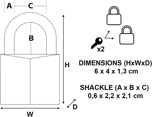 Miniatura 3 de Master Lock 140D Solid Brass Padlock with Key, 1 Pack