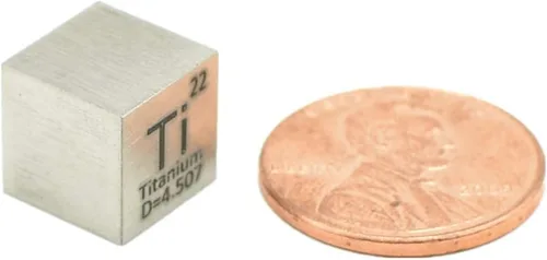 Miniatura 7 de Juego de cubos de elementos de 0.39 pulgadas de densidad, cubos de cobre, hierro, bismuto y titanio para recolección de mesas periódicas de hasta