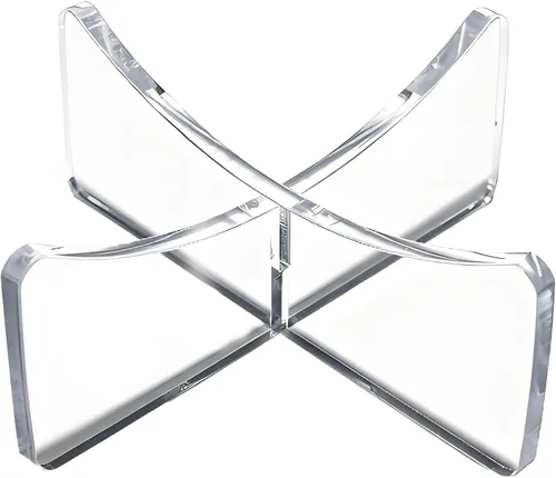 4-Pack Acrylic Basketball Stand, Display for Basketball, Football, Soccer, Volleyball, Rugby& Memorabilia. Clear Sports Ball Storage Holder, Perfect
